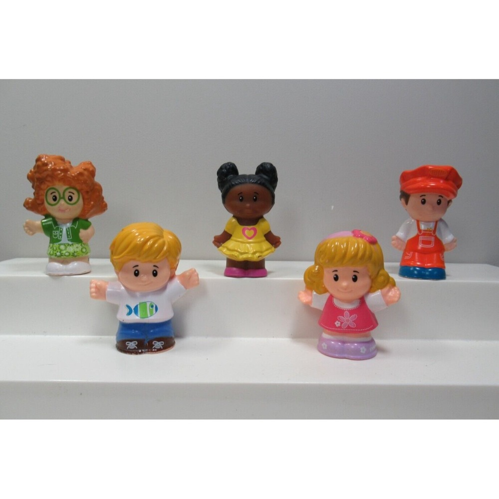 Fisher Price Little People Figures lot Sofie Tessa Eddie Zoo Train Conductor - Picture 1 of 7